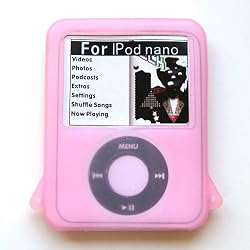 Apple iPod Nano 3 (3rd Generation) Soft Rubber Silicone Protector Skin Case Baby Pink 02