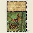 Tile Desk clock~ Butterfly ~Artworks Home Accents~ desk clocks~ code 010