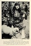 1934 Print Bulgaria Balkan Macedonia Native Woman Dress Typical Costume Pet Lamb - Original Halftone Print