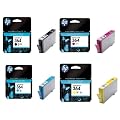 4 Original Druckerpatronen f�r HP Photosmart B110 (Black/Cyan/Yellow/Magenta) Tintenpatronen+ 10 Blatt Fotopapier von Tinten und Toner Fuchs