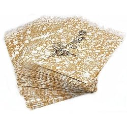 100 Gold Paper Gift Bags Shopping Sales Tote Bags 4 x 6"