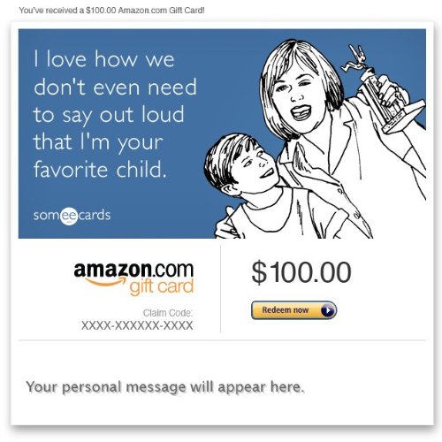 Amazon Gift Card Email Mother's Day (Mom's Favorite Son