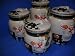FAT ITALIAN CHEF Latching AIRTIGHT 4 Canisters Set 3-D NEW