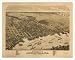 Historic Jacksonville, Florida, c. 1876, Bird's Eye View Map, Unframed, S-MU Image