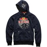 Fox Racing Red Bull/Travis Pastrana 199 Core Front Fleece Men's Hoody Zip Fashion Sweatshirt/Sweater - Navy / Large