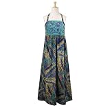 Art Print Floral Yoke Maxi Dress (Petite, Tall & Misses Sizes XS-3X)