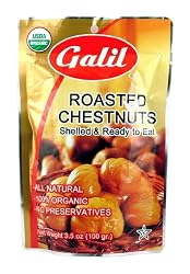 Galil Roasted Chestnuts, 3.5-Ounce Pouches (Pack of 24)