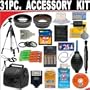 31 PC ULTIMATE SUPER SAVINGS DELUXE DB ROTH ACCESSORY KIT, INCLUDES FLASH, LENSES, FILTERS, ACCESSORIES AND MUCH MORE! For The Samsung GX-1L, GX-1S Digital SLR Cameras Which Have Any Of These Pentax (21mm, 35mm, 40mm, 43mm, 50mm, 70mm, 77mm, 100mm) Lenses + BONUS Gift = Waterproof Camera = Great For Kids