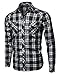 Men's Solid Or Plaid Long Sleeves Western Casual Button Down Shirt