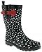 Capelli New York Scattered Dots Printed Ladies Short Rubber Rain Boot