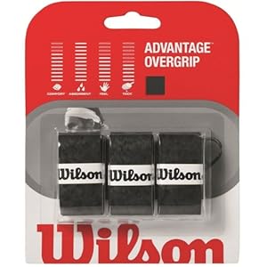 Wilson Advantage - Overgrip de tenis, color negro