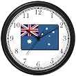 Flag of Australia Wall Clock by WatchBuddy Timepieces (Slate Blue Frame)