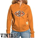 Cleveland Brown Jackets : Reebok Cleveland Brown Ladies Orange Better Logo Full Zip Vintage French Terry Track Jacket