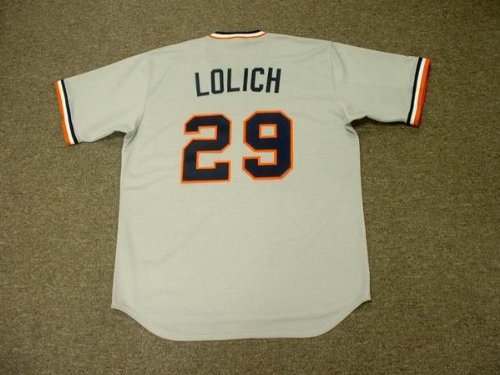 MICKEY LOLICH Detroit Tigers 1972 Majestic Cooperstown THROWBACK Away Baseball Jersey, MEDIUM