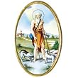 Car Visor Clip - Saint Lazarus - 1.75"x1.0" - Clip on