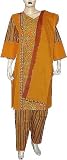 Indian Salwar Suit Cotton Printed Embroidered Clothes Size L (slk354a)