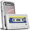 KC-Electronics Blackberry Bold Touch 9900 White Retro Cassette Tape Silicone Case Skin Cover + LCD Screen Protector Guard