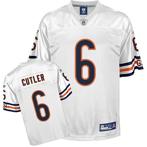 Jay Cutler Chicago Bears Replica White Jersey by Reebok Select Size: X-Large