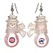 Chicago Cubs MLB Snowman Baseball Earrings (1)