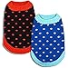 Blueberry Pet Polka Dot Prince Designer Dog Sweater in Royal Blue and Chocolate Plum, Back Length 12
