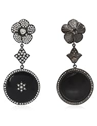 925 Sterling Silver Resin Gemstone Cz Female Dangle Ethnic Earrings Jewelry