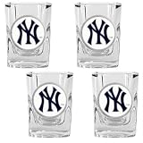 MLB New York Yankees Four Piece Square Shot Glass Set