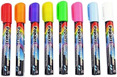 Fluorescent Liquid Chalk Neon Marker Pen 8 Color ONLY For LED Writing Menu Board Glass