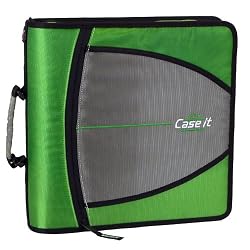 Case-it Large Capacity Green Zipper Binder (D-145)