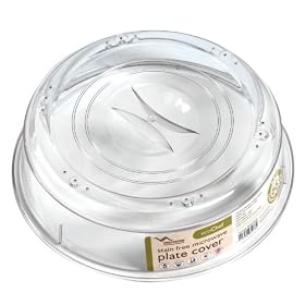 Microwise ecoChef microwave plate cover - stain free - with air vents & virtually unbreakable