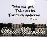New Dr. Seuss Quote Vinyl wall Art Decal Decor Today was Good