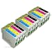 12 Compatible Ink Cartridges for Epson Stylus B40w BX300f BX310fn BX510 BX600fw BX610fw S20 S21 SX100 SX105 SX110 SX115 SX200 SX205 SX210 SX215 SX400 SX405 SX410 SX415 SX510w SX515w SX600fw SX610fw printers