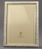 Platinum Rectangular Frame with White Swarovski Crystals - 5x7