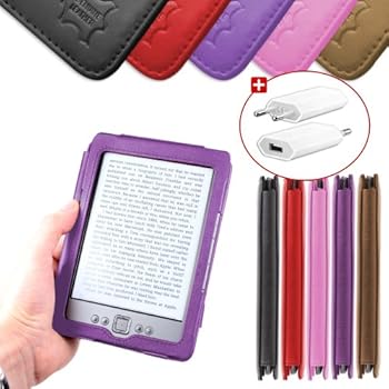 DURAGADGET Housse Etui Violet en Cuir Véritable pour Kindle 4 : liseuse sans fil, Wi-Fi intégré, écran 6 pouces (15cm), affichage encre électronique E-Ink (dernière / nouvelle génération, septembre 2011) - format livre + Chargeur Secteur Bonus DURAGADGET Housse Etui Violet en Cuir Véritable pour Kindle 4 : liseuse sans fil, Wi-Fi intégré, écran 6 pouces (15cm), affichage encre électronique E-Ink (dernière / nouvelle génération, septembre 2011) - format livre + Chargeur Secteur Bonus