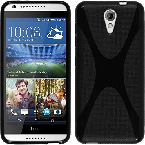 Silicone Case for HTC Desire 620 - X-Style black - Cover PhoneNatic + protective foils