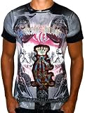 CHRISTIAN AUDIGIER Ed Hardy Mens Tattoo Short Sleeve Crew Neck T-Shirt Tee Top Black