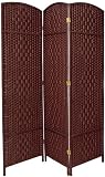 Best Room Divider Deal Quality Value Sturdiness - 6ft. Diamond Rattan Style Plant Fiber Folding Privacy Screen - 7 Colors - 4 Sizes