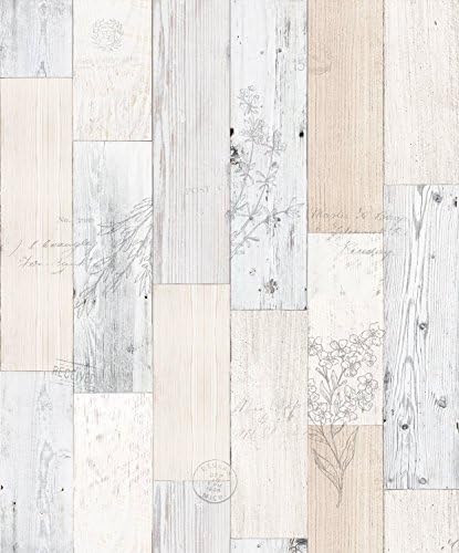 Peel &amp; Stick Herb Wood Pattern Contact Paper [50cm(1.64 ft) X 300cm(9.84 ft)] Self-adhesive Multipurpose Wallpaper