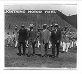 Historic Print (L): Judge Landis and 3 others leading procession at Griffith stadium for pennant flag-raisin
