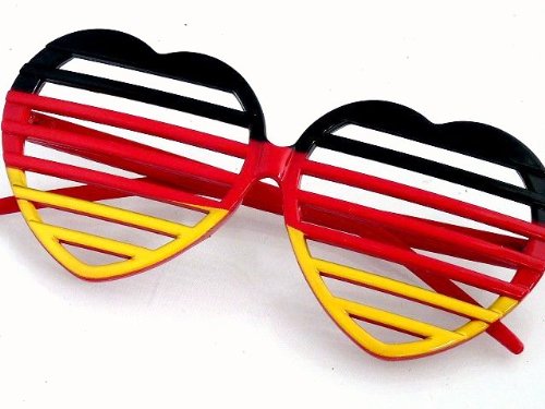 ORIGINAL HERZ ATZENBRILLE BRILLE EM 2012 PARTY BRILLE DEUTSCHLAND FAN
