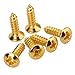 BQLZR Golden Guitar Bass Pickguard Screw For Electric Guitar Pack of 50