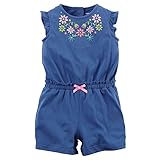 カーターズ Carter's ロンパース フリル袖 綿ジャージー100% Flutter-Sleeve Jersey Romper 6M (61-67cm)