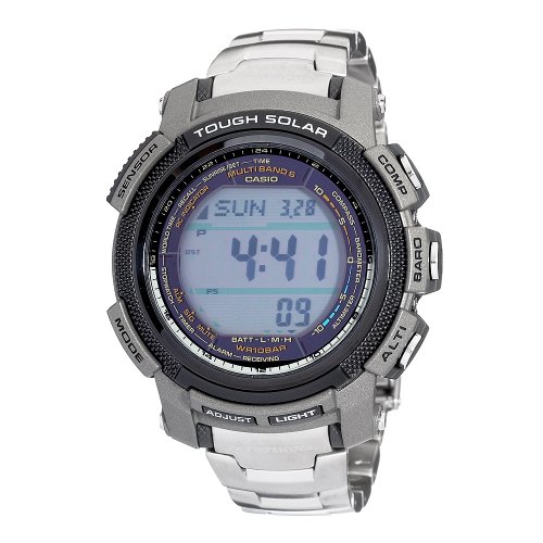 Casio Men's PAW2000T-7CR Pathfinder Digital Multi-Function Titanium Bracelet Watch