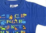 short sleeve tee 'ABC Animal' print royal blue 2-3 years