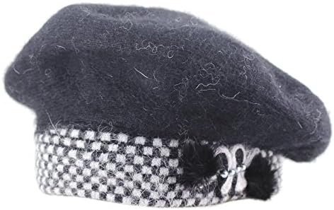 Fishka Women's Elegant Pearly Angora Hats Black