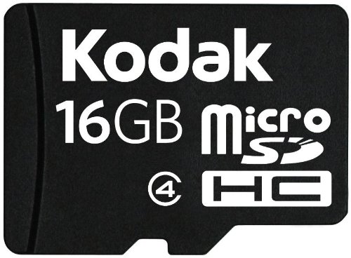 Kodak micro SDHC 16 GB Class 4 Flash Memory Card KSDMI16GPSBNAA