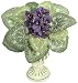 Beautiful Silk Flower Violet Bush Wedding Bouquet - Purple fb30