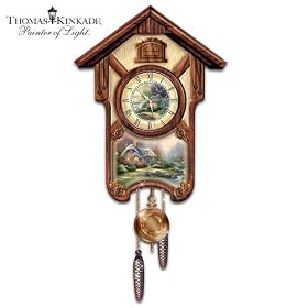 Thomas Kinkade Timeless Memories Cuckoo Clock