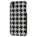 SoCal Case Black / Metallic Silver Houndstooth Hard Case for Apple iPhone 4/4S