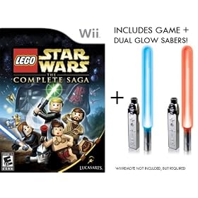 Lego Star Wars: The Complete Saga + Dual Glow Sabers for Nintendo Wii