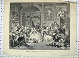 SCENE MARRIAGE A LA MODE BOUDOIR COUNTESS OLD PRINT